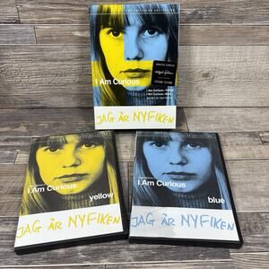 I am Curious (Criterion Collection) (DVD, 1967) Blue Yellow Boxset 2-Disc Set